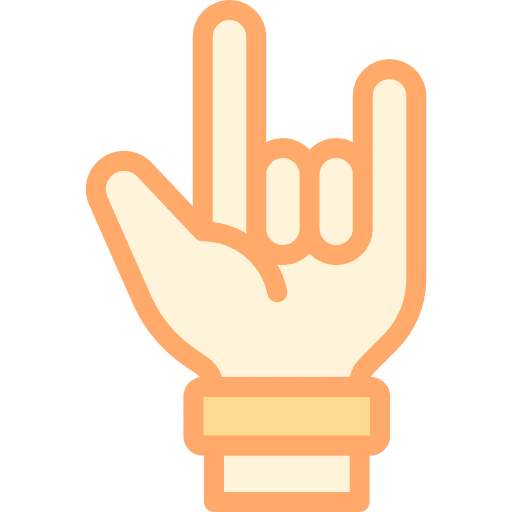 Rock and roll heavy metal hands and gestures rock and roll icon Rock and roll heavy metal hands and gestures rock and roll icon