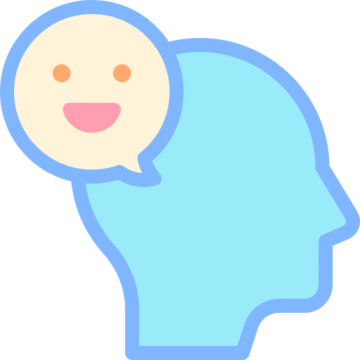 Think communications mindset smileys icon Think communications mindset smileys icon