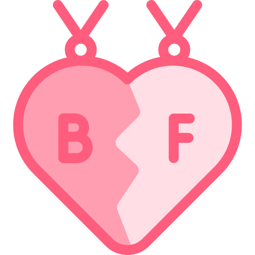 Necklace friendship best friends heart icon Necklace friendship best friends heart icon