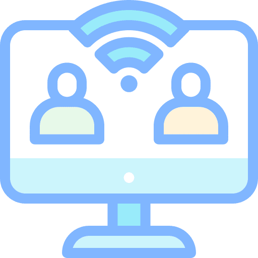 Online wifi videoconference videocall icon Online wifi videoconference videocall icon