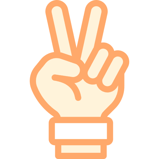 Peace finger hands and gestures sign language icon Peace finger hands and gestures sign language icon