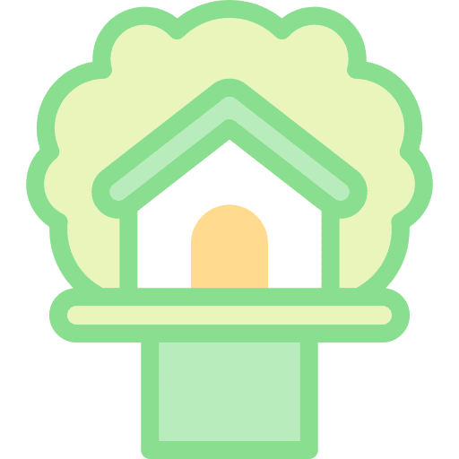 Tree house construction garden home icon Tree house construction garden home icon