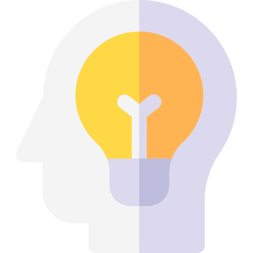 Idea brain thinking initiative icon Idea brain thinking initiative icon