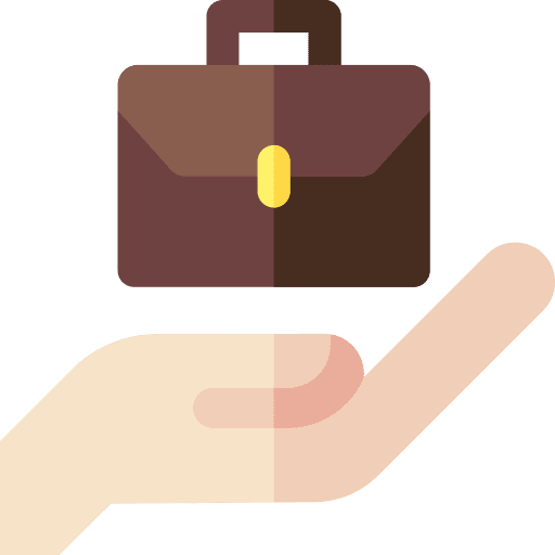 Work business hand bag icon