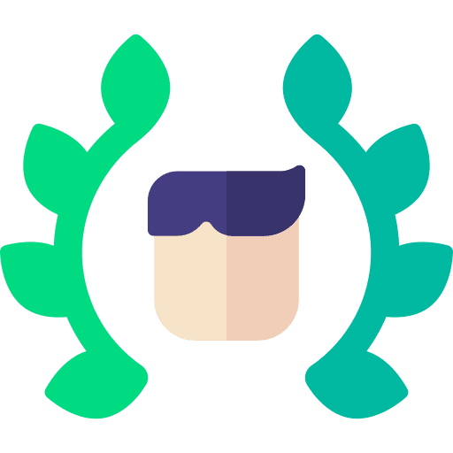 Best employee laurel wreath man sports and competition icon Best employee laurel wreath man sports and competition icon