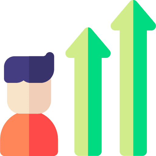 Career promotion man advancement success icon Career promotion man advancement success icon