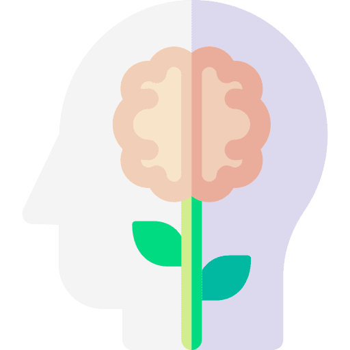 Mind brain education head icon Mind brain education head icon