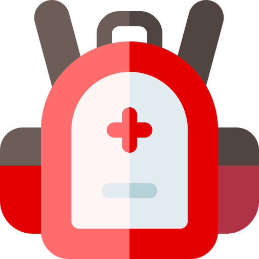 Lifeguard fashion emergency bag icon