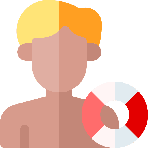 Lifeguard man blonde help icon