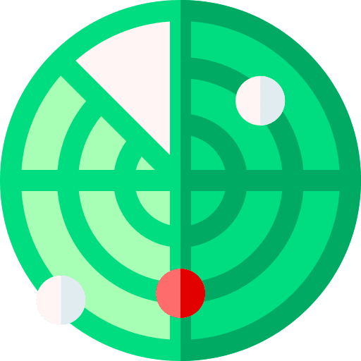 Radar position proximity location icon