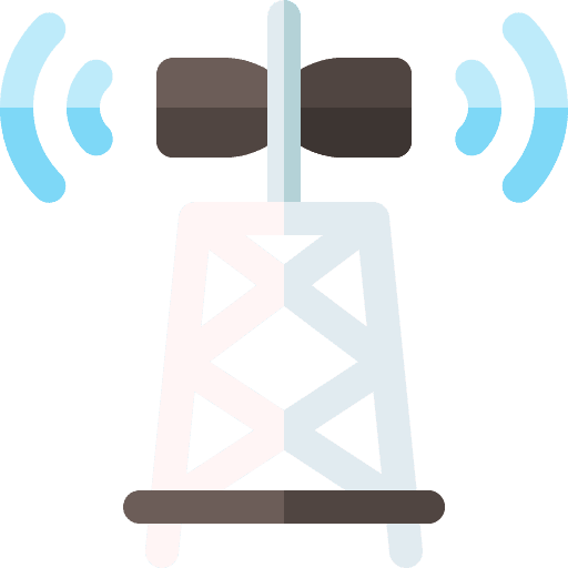 Radio antenna signal tower communications radio transmitter icon