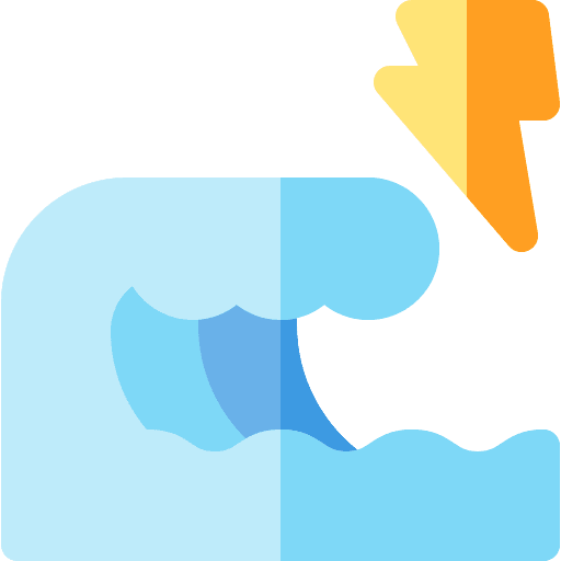 Thunderstorm sea beach storm icon Thunderstorm sea beach storm icon
