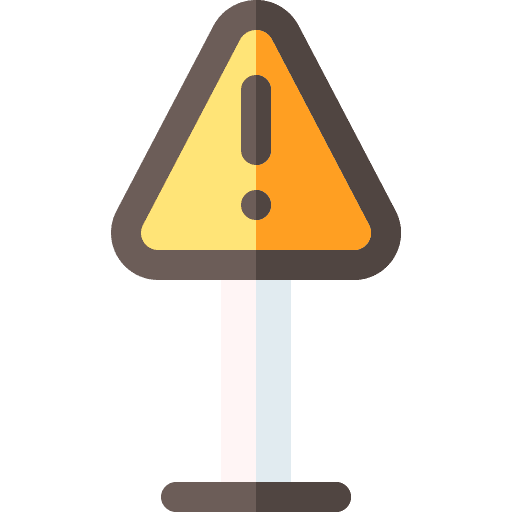 Warning sign road sign signboard danger icon