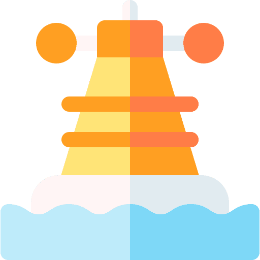 Buoy signal protection floating icon Buoy signal protection floating icon