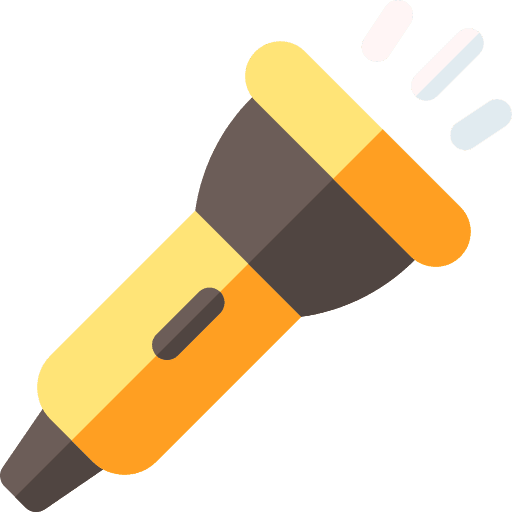 Flashlight illumination miscellaneous adventurer icon Flashlight illumination miscellaneous adventurer icon