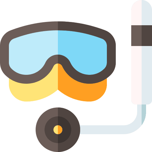 Diving mask sports and competition glasses underwater icon Diving mask sports and competition glasses underwater icon