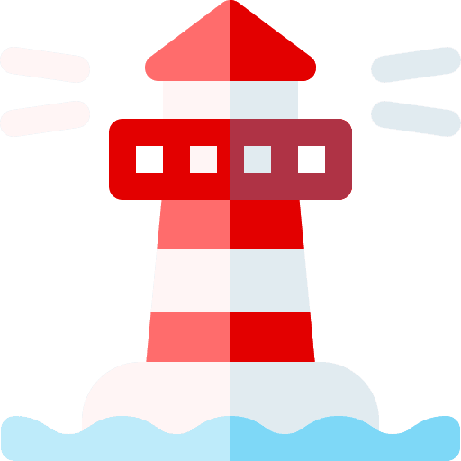 Lighthouse architecture and city tower lighthouse icon Lighthouse architecture and city tower lighthouse icon