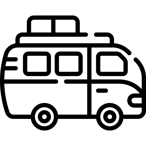 Van transport camping van icon
