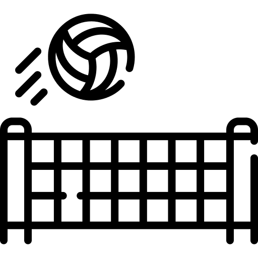 Volley sports and competition net volleyball icon