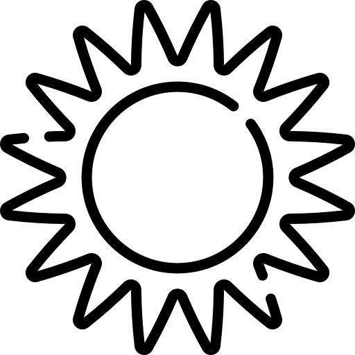 Sun summer warm meteorology icon