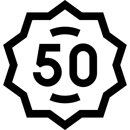 50 discount sales sticker icon