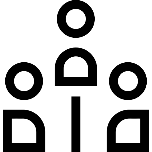 Intermediary mediator networking mediation icon