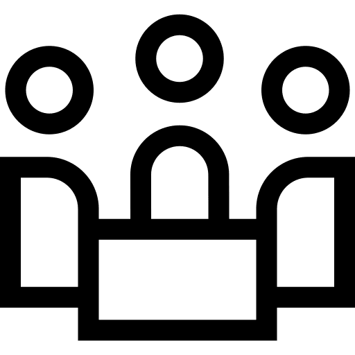 Third party networking collaboration group icon