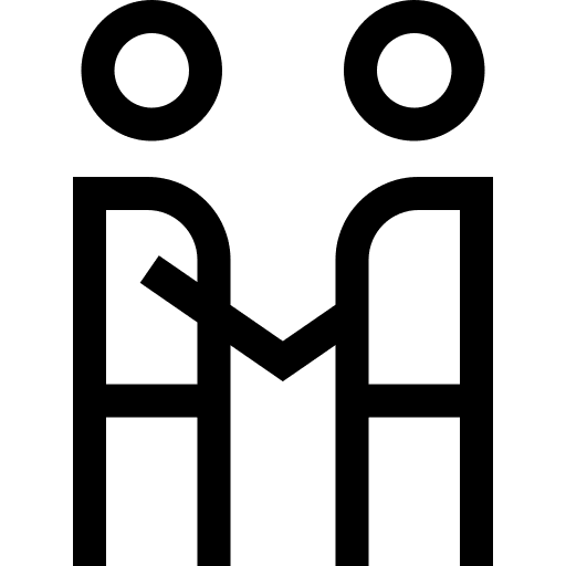 Etiquette humanpictos partnership handshake icon