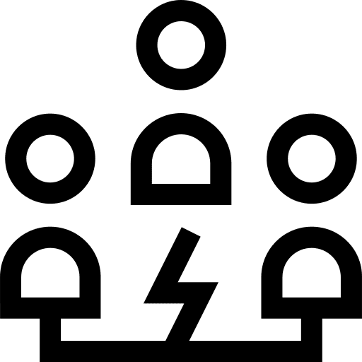 Intermediary team network intermediary icon