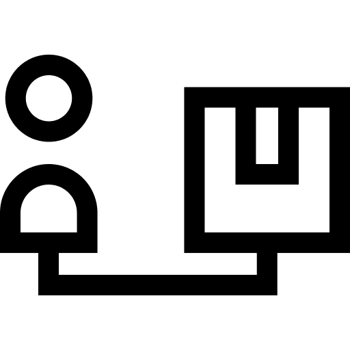 Supply chain product shipping and delivery delivery box icon