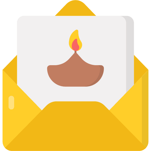 Letter greeting card cultures festival icon