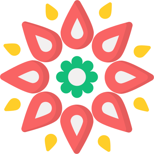 Rangoli art and design decoration diwali icon