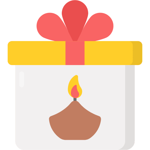 Gift celebration box diwali icon Gift celebration box diwali icon