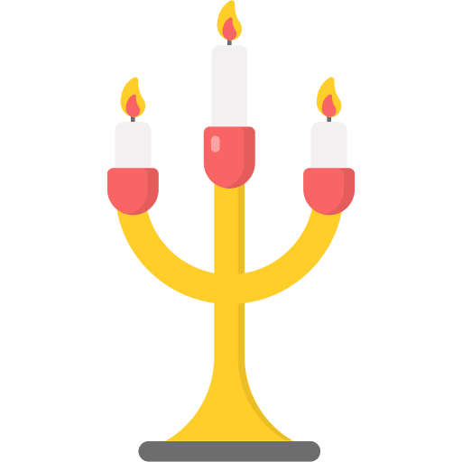 Candelabra candles decoration flame icon Candelabra candles decoration flame icon