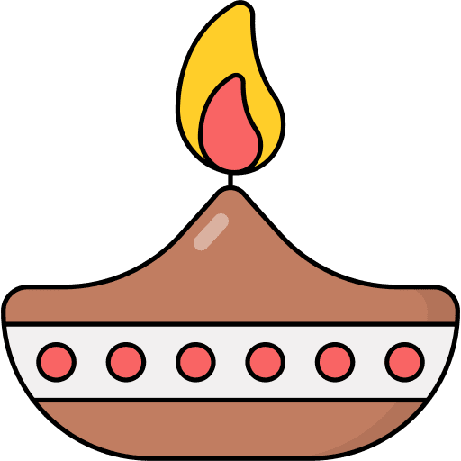 Diwali lamp cultures oil lamp diya icon