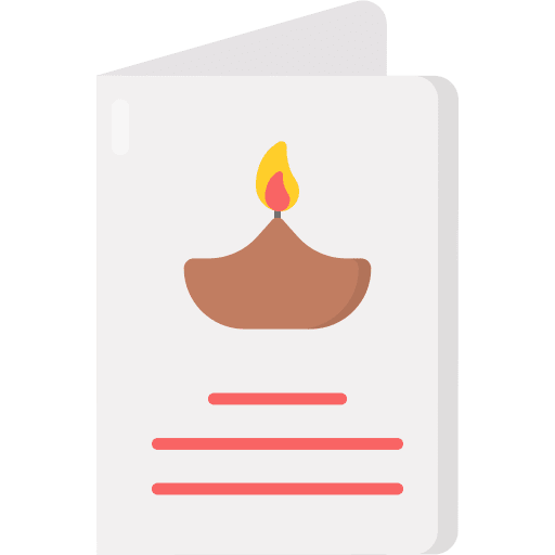 Greeting card hinduism celebration communications icon Greeting card hinduism celebration communications icon