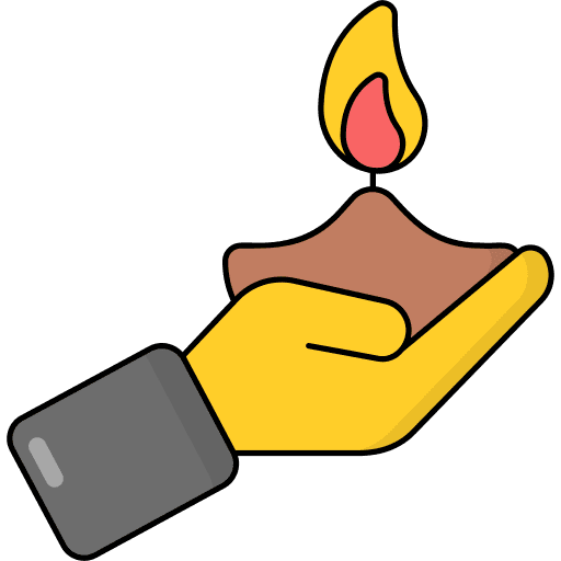 Prayer diwali lamp festival pooja icon