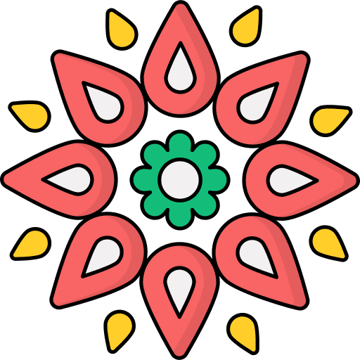 Rangoli diwali cultures decoration icon