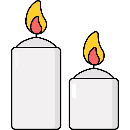 Candles decoration wellness illumination icon Candles decoration wellness illumination icon