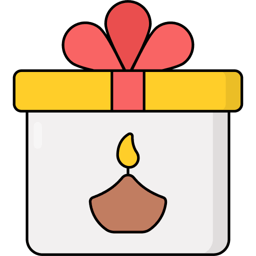 Gift diya gift box icon Gift diya gift box icon