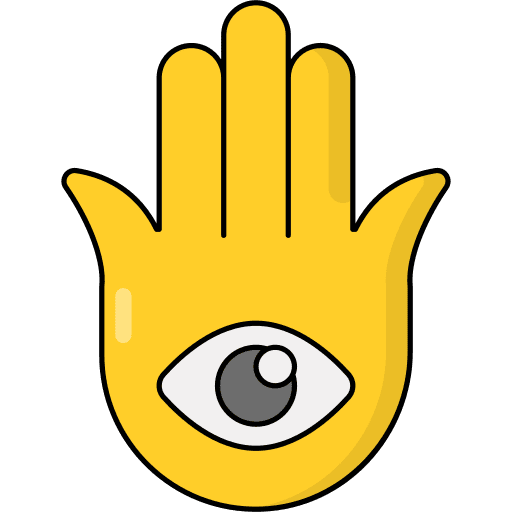 Hamsa shapes and symbols hand religion icon Hamsa shapes and symbols hand religion icon