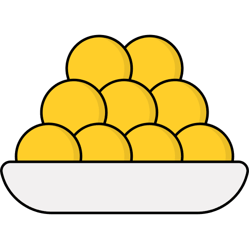 Laddu sweet food food and restaurant indian icon Laddu sweet food food and restaurant indian icon