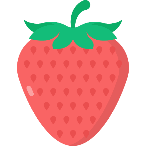 Strawberry fruit vegan diet icon