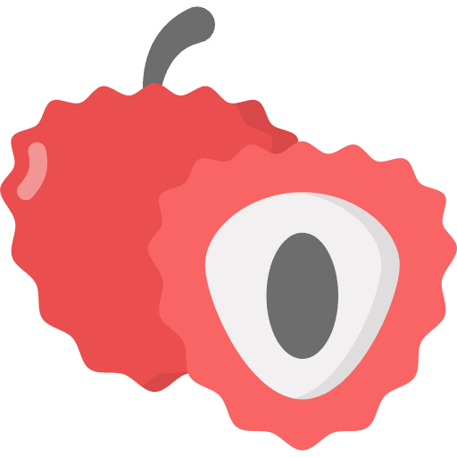 Lychee organic food and restaurant lychee icon Lychee organic food and restaurant lychee icon
