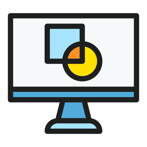 Graphic design monitor art screen icon