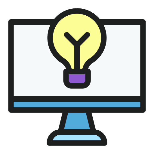 Idea art and design light bulb technology icon