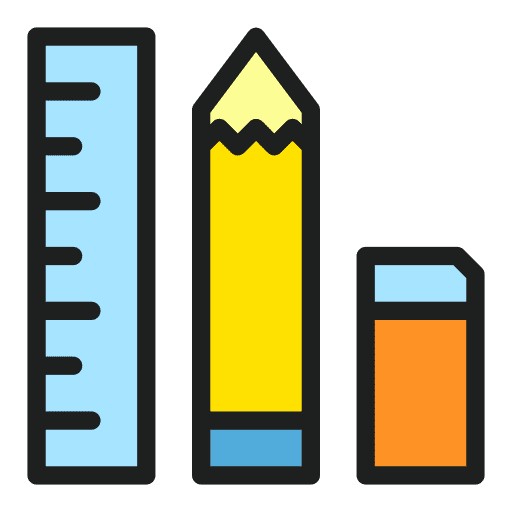 School drawing erase school material icon