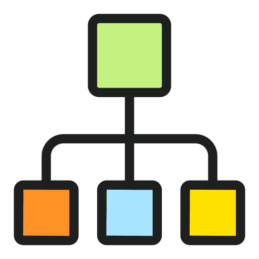 Diagram business and finance structure hierarchy icon