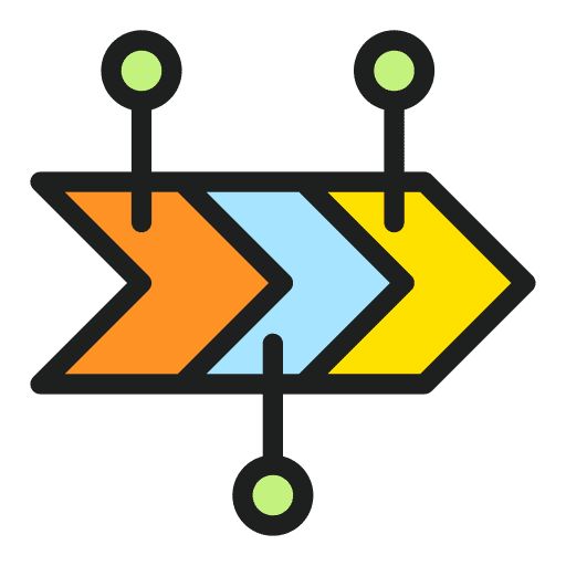 Infographic workflow organization structure icon