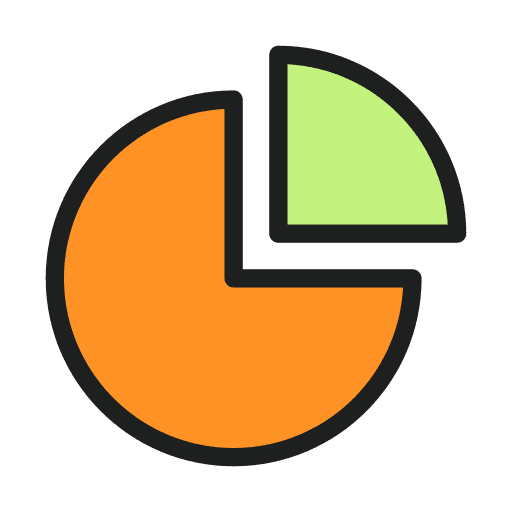 Pie chart report graph statistics icon Pie chart report graph statistics icon